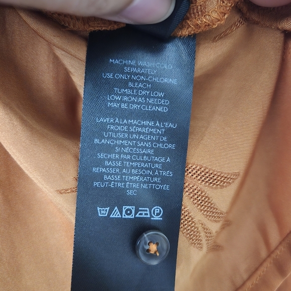 Anthropologie Women Long Sleeve Blouse Rust Size M - Picture 7 of 8